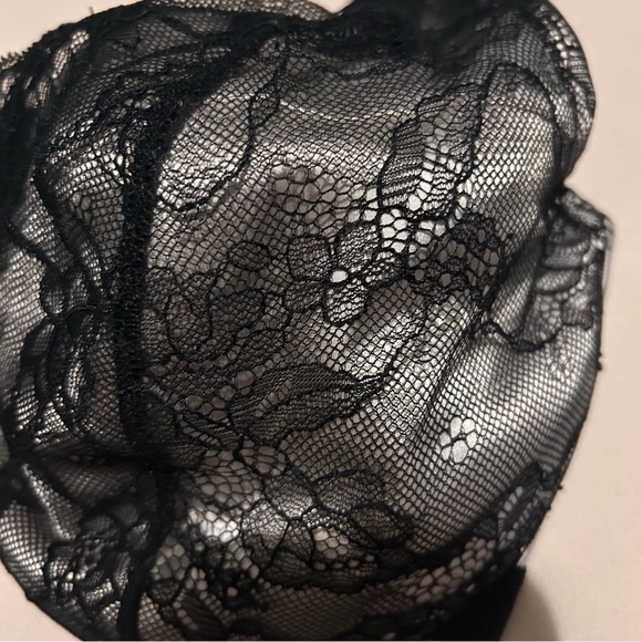 Cacique Black Lace Satin Underwire Bra 40DDD Full Coverage - Picture 4 of 9